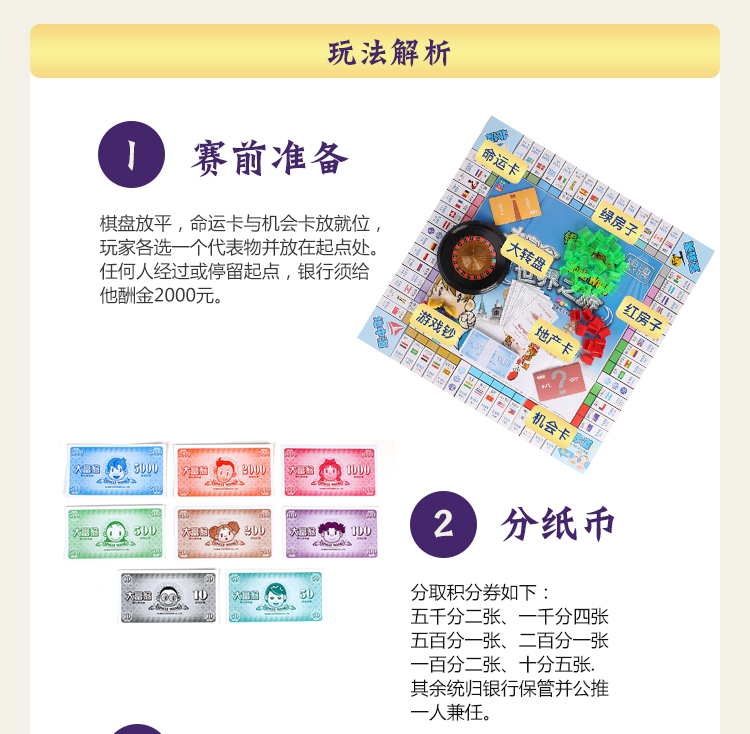 正版大富翁世界之旅中国之旅桌面游戏棋牌桌游模拟经营强手棋娱乐玩具
