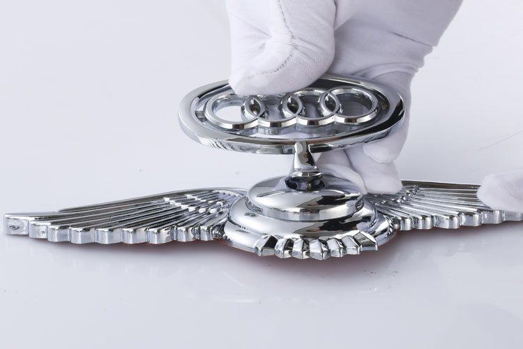 monlill 奥迪飞鹰金属立标 奥迪机盖车标 奥迪车头标贴标改装专车专用