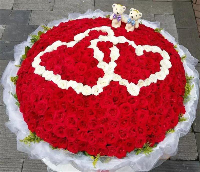 上海999朵红玫瑰花生日南京苏州镇江合肥520同城送花199支99求婚武汉