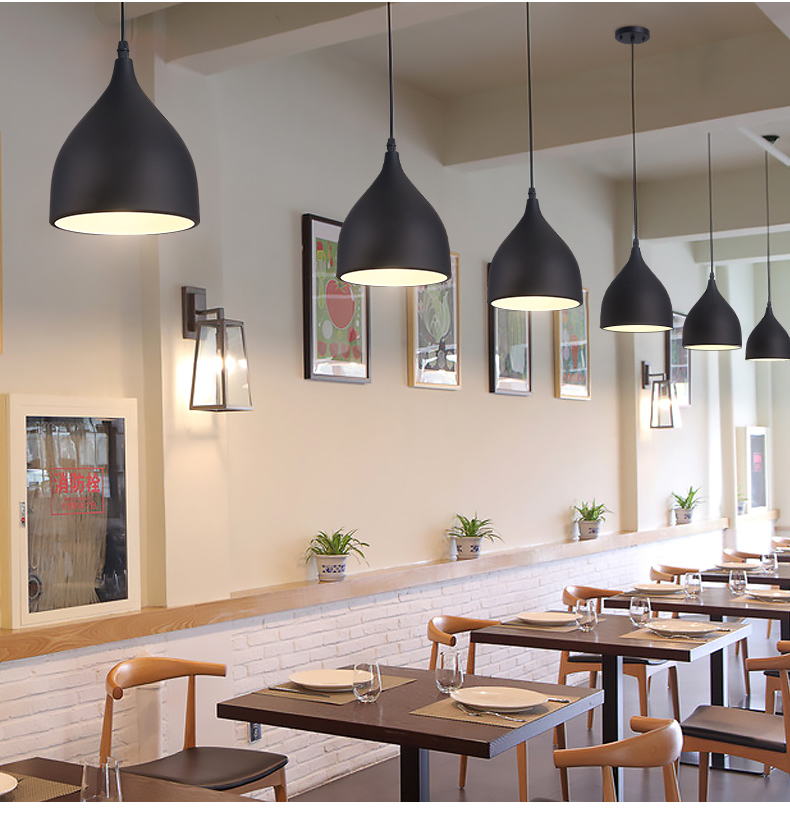 北欧餐厅吊灯三头吧台灯简约现代家用餐厅灯餐吧吊灯led餐桌灯具 白色