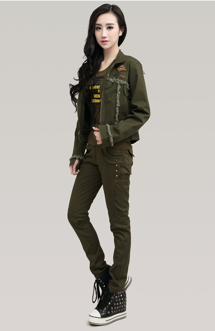 迷彩服套装女外套迷彩裤女作训服 * 大号/外套 t恤 2尺5裤子