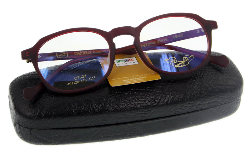 cartelo板材配近视眼镜架复古镜框商务男士时尚新潮款卡帝乐鳄鱼7627