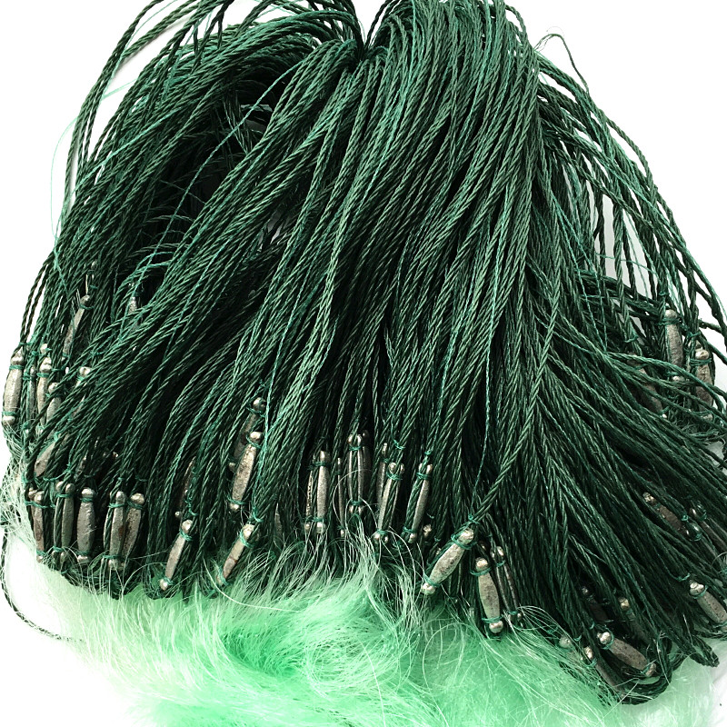 槐渔26米小流水网三层网进口绿丝渔网流网激流网急