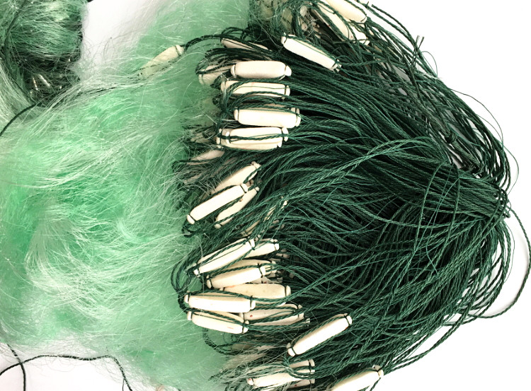 槐渔26米小流水网三层网进口绿丝渔网流网激流网急