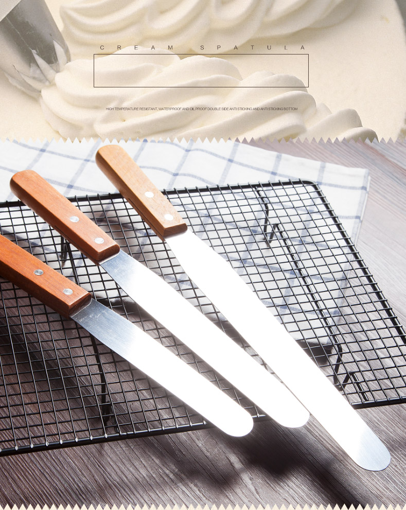 寻乐6寸 8寸 10寸 蛋糕抹刀 奶油抹刀 刮平刀 刮刀 10寸抹刀一个装