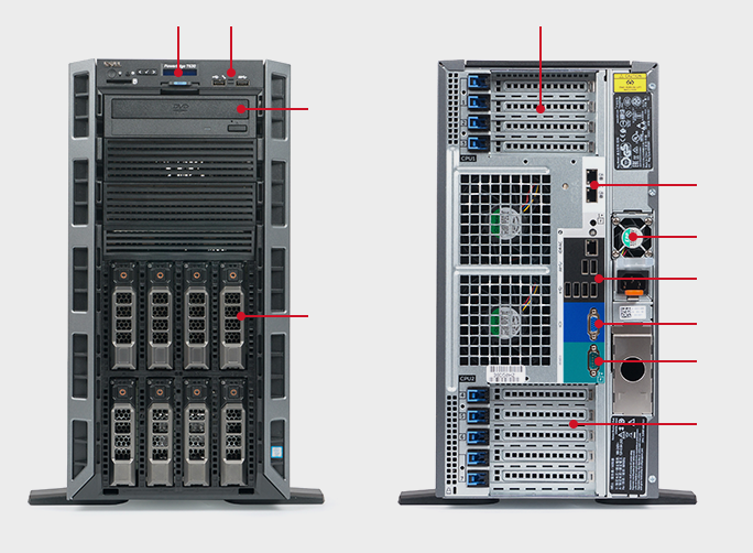 DELL 戴尔 t630 双路塔式服务器工作站主机-京东