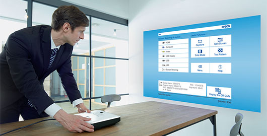 爱普生（EPSON) 便携投影仪 轻薄无线投影机-京东