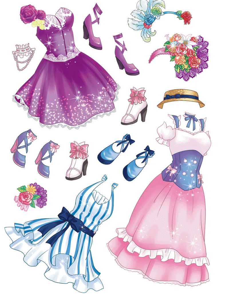 公主换装贴纸粉红甜心公主3456岁宝宝益智贴纸书女童创意贴纸锻炼动手