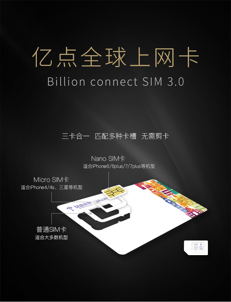 亿点 台湾电话卡上网卡全程不限速4G高速无限