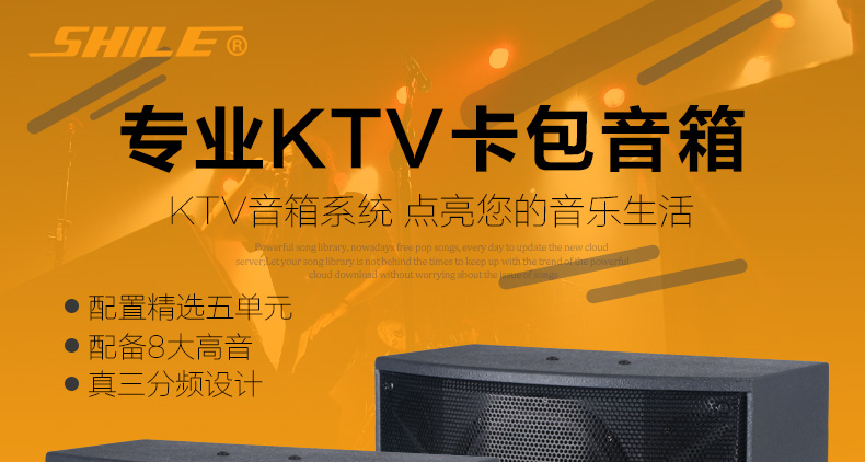狮乐 BX106高端KTV专业10寸卡包音箱 舞台、会议全频...-京东