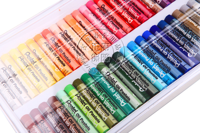 日本pentel/派通phn-50色油画棒彩色蜡笔 美术调色