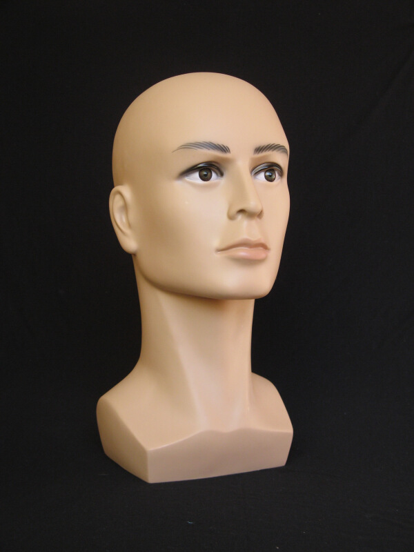 男模特头帽子围巾头盔面具眼镜假发展示假人头男头模道具 模特头 360