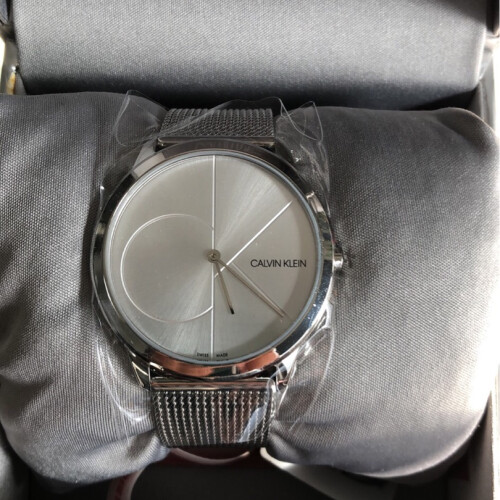 CK Calvin Klein Minimal Simple Series Watch Silver Plate Steel Band Quartz  Couple Men's and Women's Watch K3M2212Z