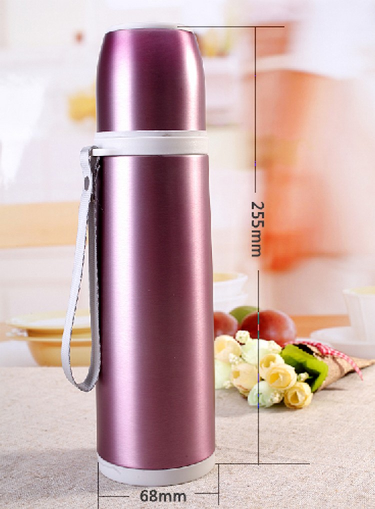 邦达(bangda) 幸运子弹头杯 真空不锈钢保温500ml 珠光粉bdz7-c50