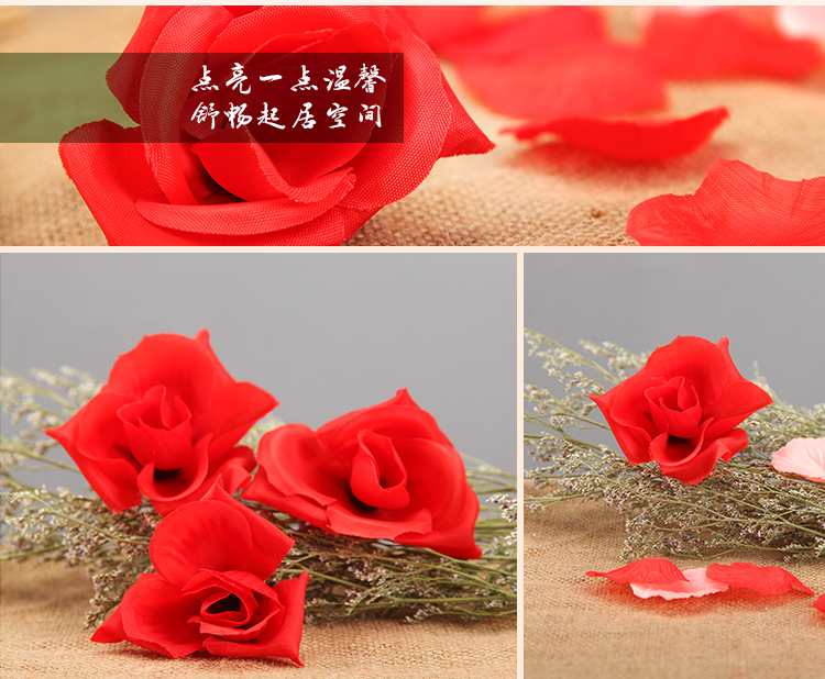 
                                        芳馨 婚庆生日布艺玫瑰花 仿真花瓣浪漫婚礼用品 婚房布置花 红花瓣100片                