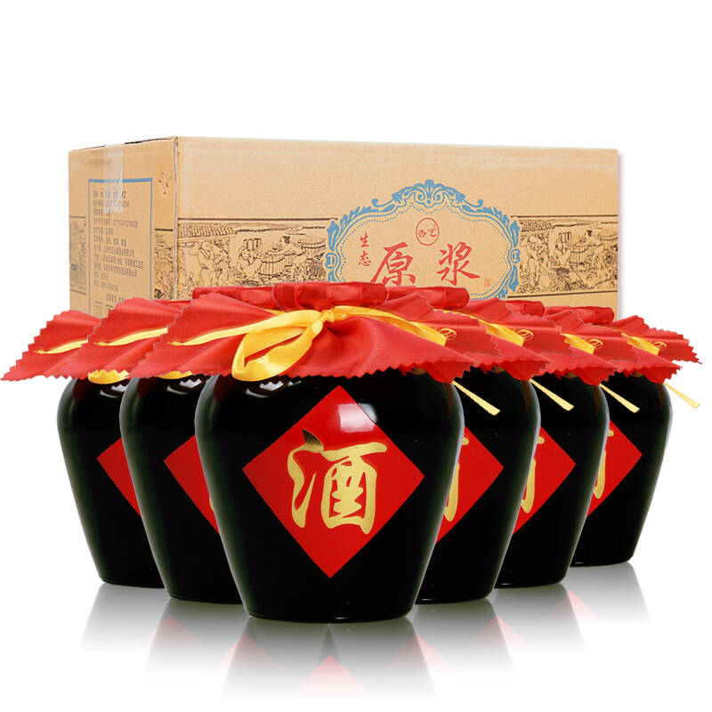 杏花汾溪53度清香型原浆500ml*6汾酒产地原浆白酒特价整箱 小黑坛原浆