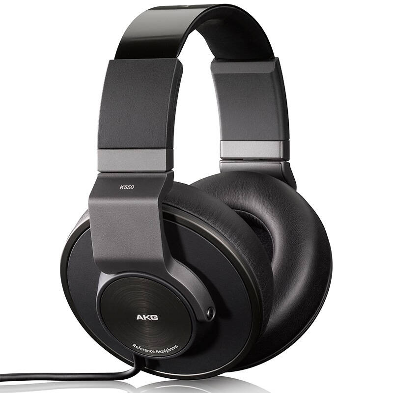 爱科技(akg) k550  头戴式耳机  高端参考级低阻抗发烧耳机 黑色【1.