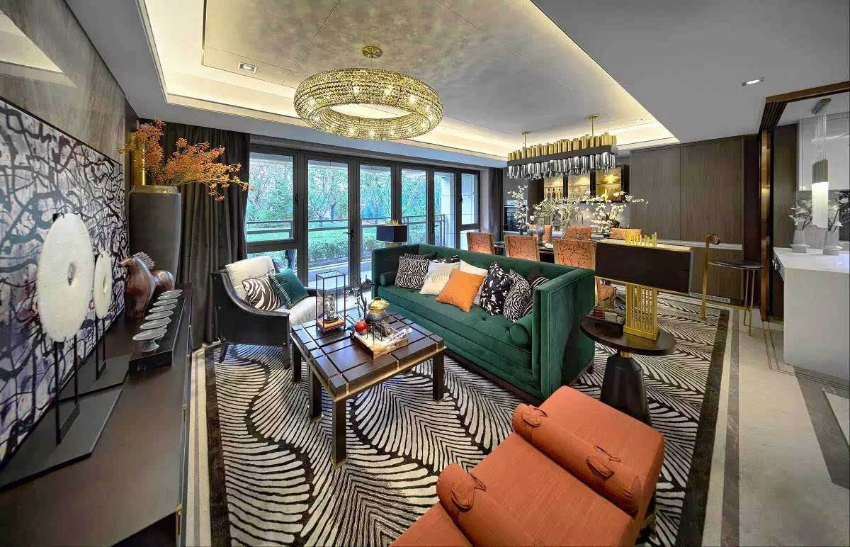 横厅怎么装出时尚感?样板间学干货