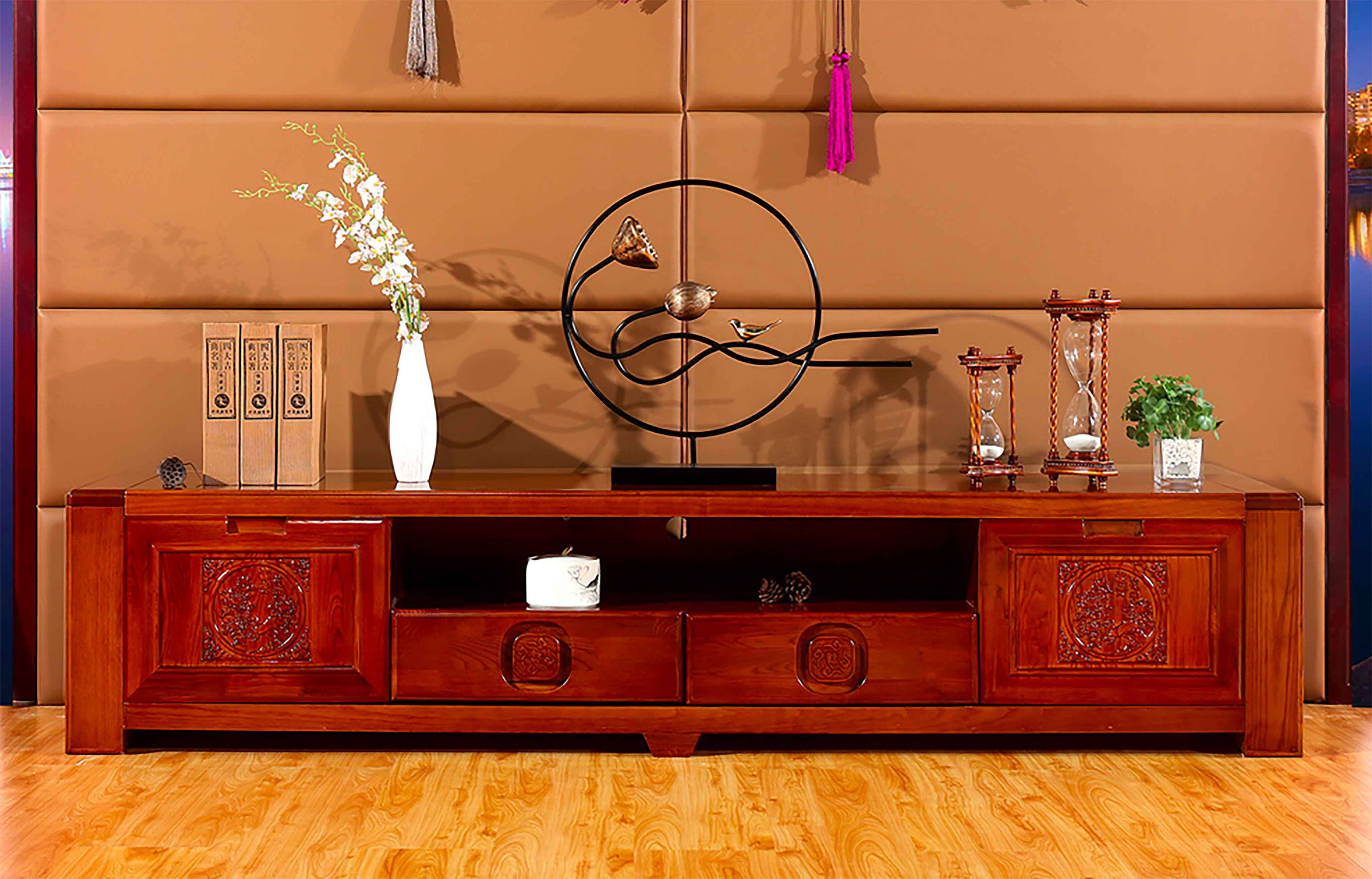 鑫盛雅 实木电视柜茶几组合套装组合客厅抽屉超现代新中式影视柜