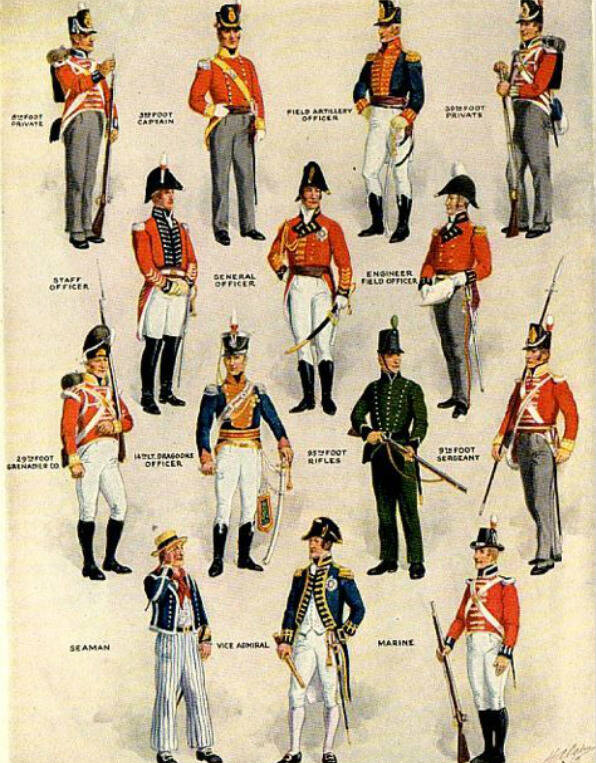 英国古代海军制服图片