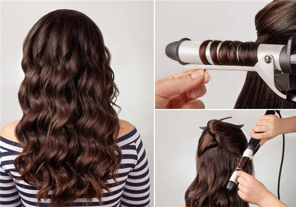 长头发就不要考虑这种横卷了,因为他的先夹住发尾,然后平着向发根方向