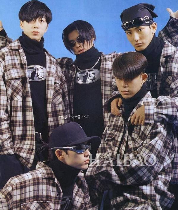 hot 组合图片延伸阅读:韩国hot虽然现在看他们当时的造型,觉的很非