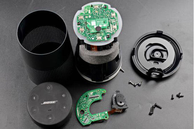 bose:soundlinkrevolve音箱拆解评测