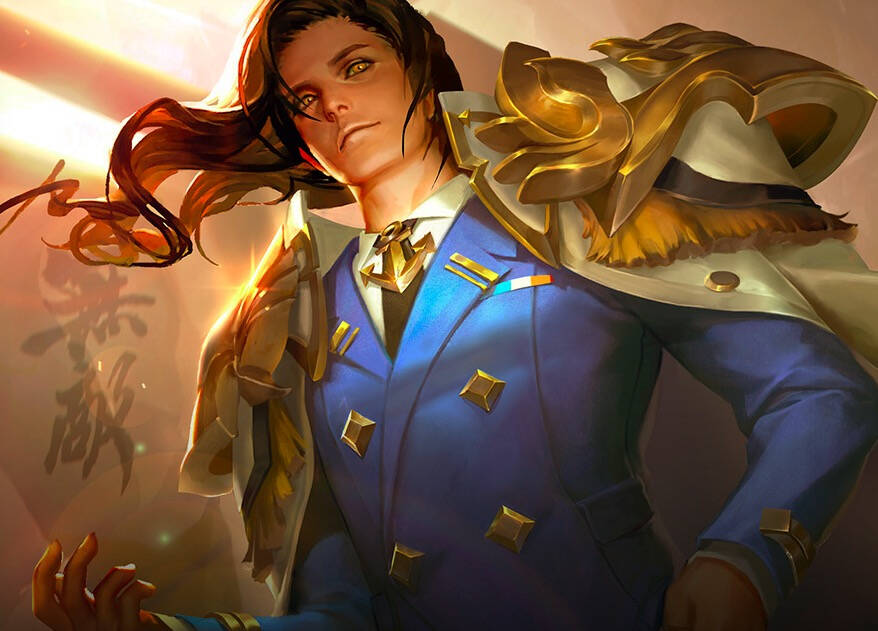 请王者荣耀里的周都督出场了,他有一套霸气十足的皮肤就叫"海军大将"