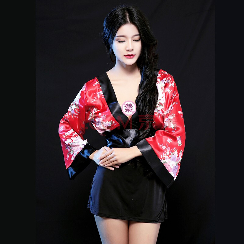 长夜漫漫 情趣内衣性感和服女日本女装学生cos印花和服睡衣睡裙浴袍