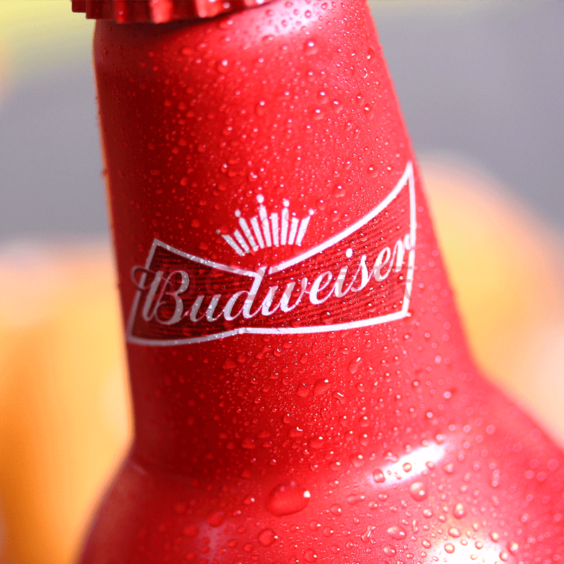 budweiser百威啤酒红色铝罐355ml*12罐国产百威经典铝瓶 非礼盒装