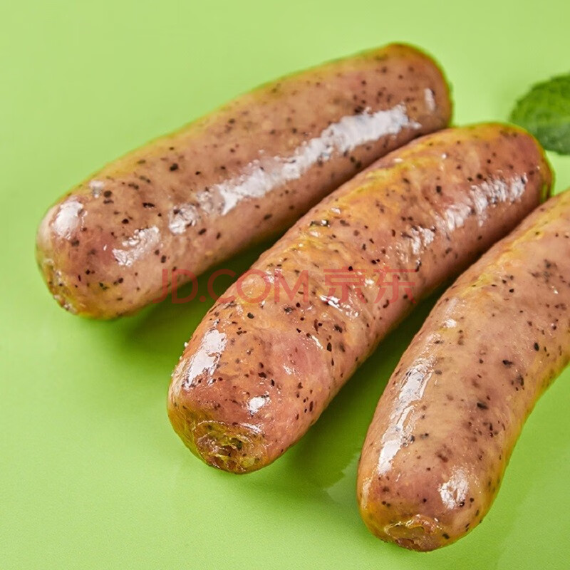 安井新品香肠烤肠原味黑胡椒香肠锁鲜装火锅食材共4袋800g20根200g黑