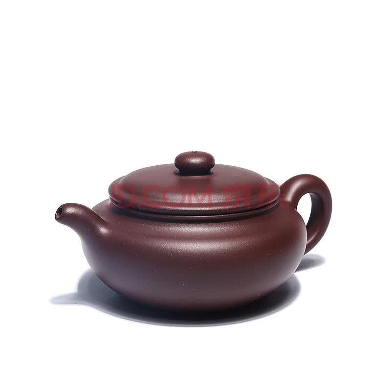 百年利永 紫砂壶宜兴全手工原矿拼紫泥大口扁腹茶壶500ml
