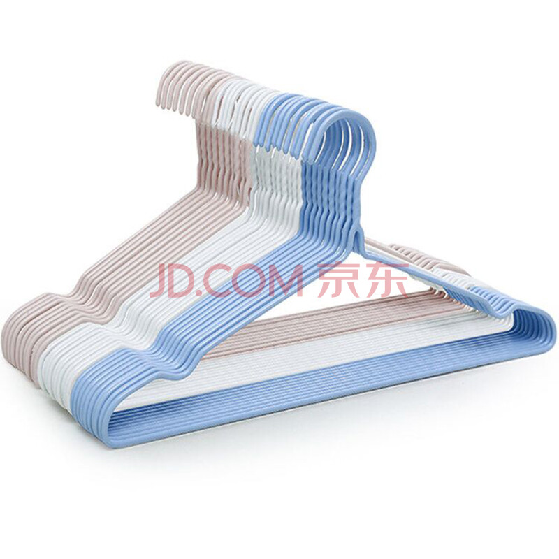 foojo 无痕防滑晾衣架 浸胶挂架成人儿童长衣架子 10只装