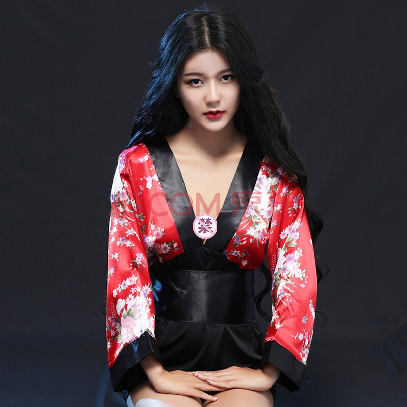 长夜漫漫 情趣内衣性感和服女日本女装学生cos印花和服睡衣睡裙浴袍