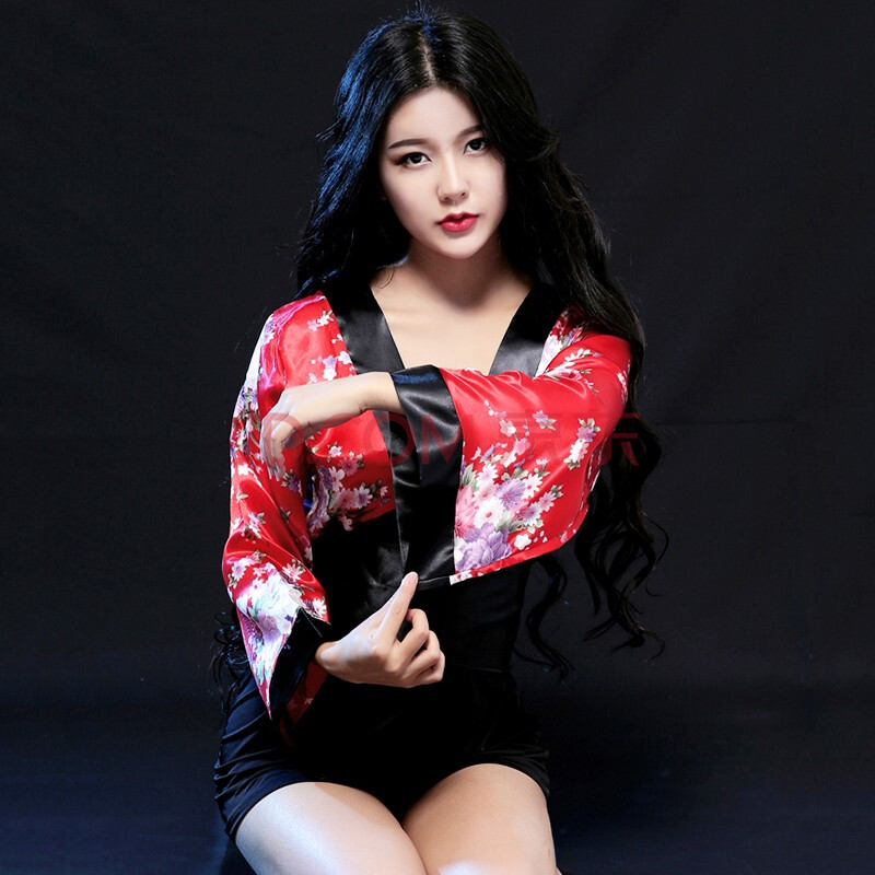 长夜漫漫 情趣内衣性感和服女日本女装学生cos印花和服睡衣睡裙浴袍