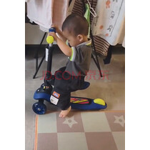 babycare儿童滑板车轻便可折叠1-6岁12男女童可坐可骑滑溜溜车-奥里安蓝 实拍图