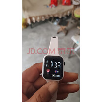 其他品牌高颜值LED手表时尚方形学生科技感超强夜光数字个性运动 白色 实拍图