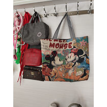 【物超所值】时尚休闲帆布包女单肩包上班托特包帆布袋卡通包包 米老鼠 大包 实拍图