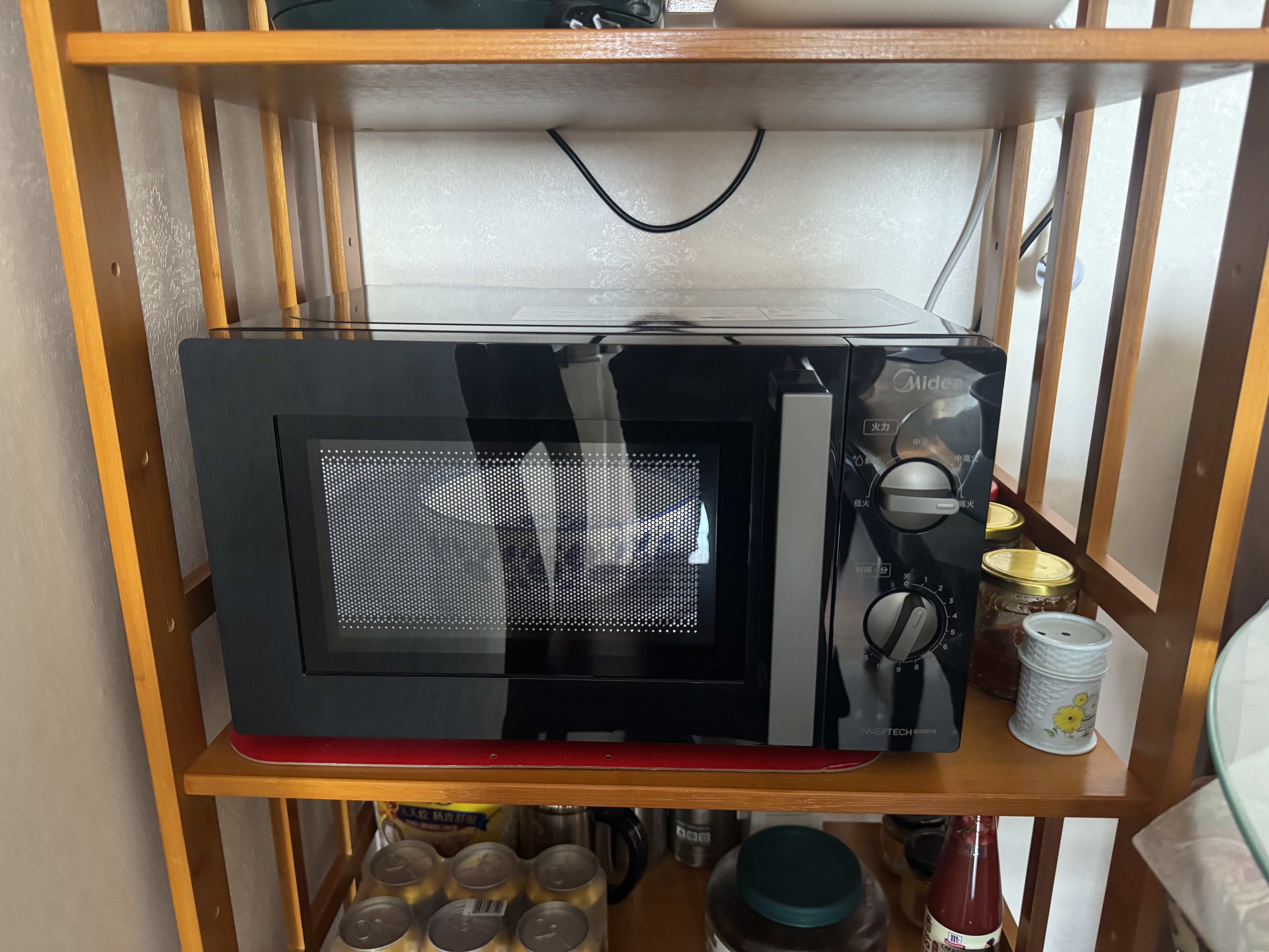 美的（Midea）变频微波炉双旋便捷操作五档火力速热360°转盘加热20L精巧容量微碳系列一级能效PM20A1 实拍图