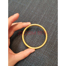 老庙黄金 传承系列 足金古法金黄金手镯 心经款手镯 总重约:25.