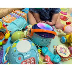 欣格 婴儿玩具手拍鼓宝宝早教眨眼不倒翁可啃咬儿童音乐拍拍鼓0-1岁