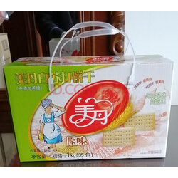 美丹 早餐饼干点心零食 白苏打饼干 礼盒装 原味1000g 实拍图