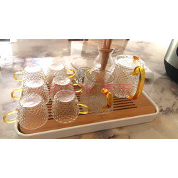 桥艺 透明玻璃茶具套装家用功夫茶杯具耐高温男女红茶泡茶壶整套茶道