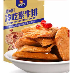 好巴食 冷吃风味素牛排 休闲零食素肉脯 素肉豆干 手撕素肉卷318g
