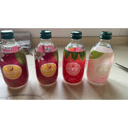日本进口 友杰(jie)碳酸饮料白桃味果味汽水 300ml*4瓶装 实拍图