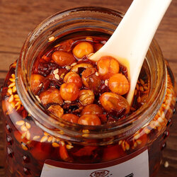 黄懒懒 佐餐下饭辣椒酱210g 满口香油炸辣子花生脆牛肉酱 凉拌香辣酱