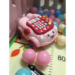 儿童电话机宝宝玩具手机音乐玩具新生儿男孩女孩婴幼儿玩具 粉 实拍图