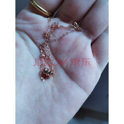 cgc中银金行 彩金项链女18k金小蛮腰项链玫瑰金锁骨链正品au750套链抖