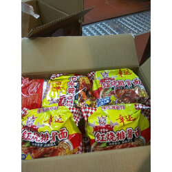 幸运方便面 红烧排骨面整箱60g*30袋 泡面干脆面煮面方便速食品 实拍