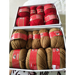 恒源祥毛线羊毛线中粗毛线团手编线粗毛线球织围巾毛线50g 962灰色夹